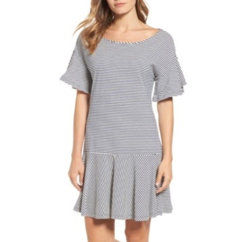 Vineyard Vines Striped Flounce Dress